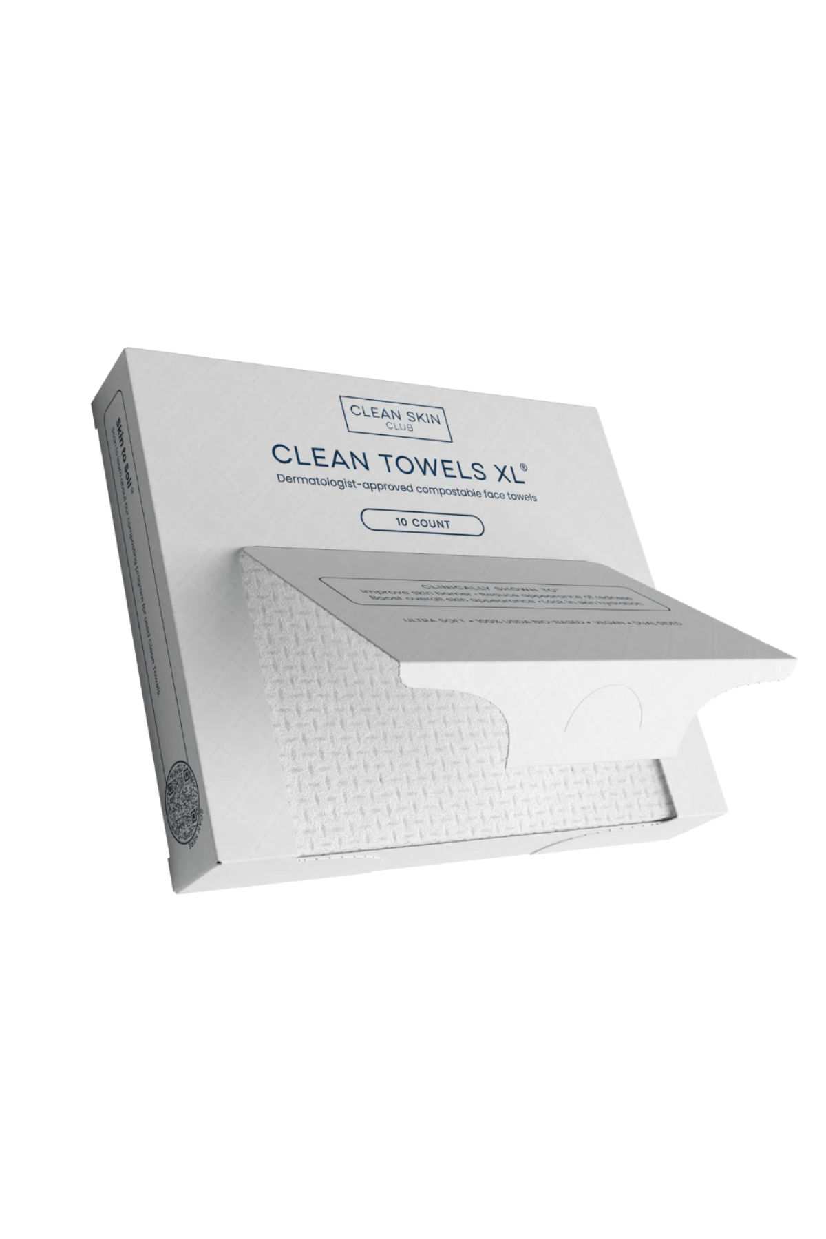 West Em Clean Towels XL Travel – pack of 10 biodegradable facial towels for travel-friendly, hygienic skincare use