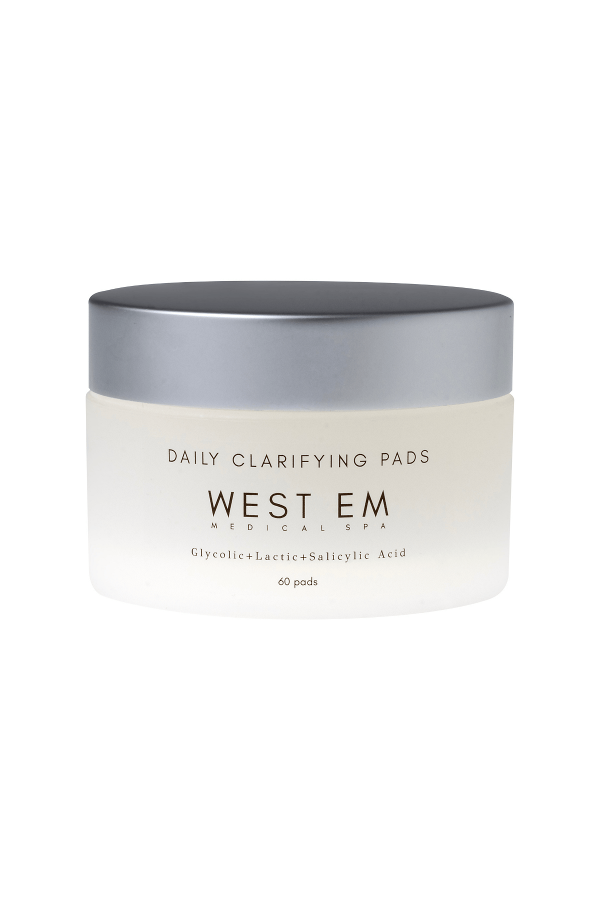 West Em Daily Clarifying Pads – 60 exfoliating pads formulated to cleanse pores, reduce acne, and clarify skin daily at West Em Medical Spa