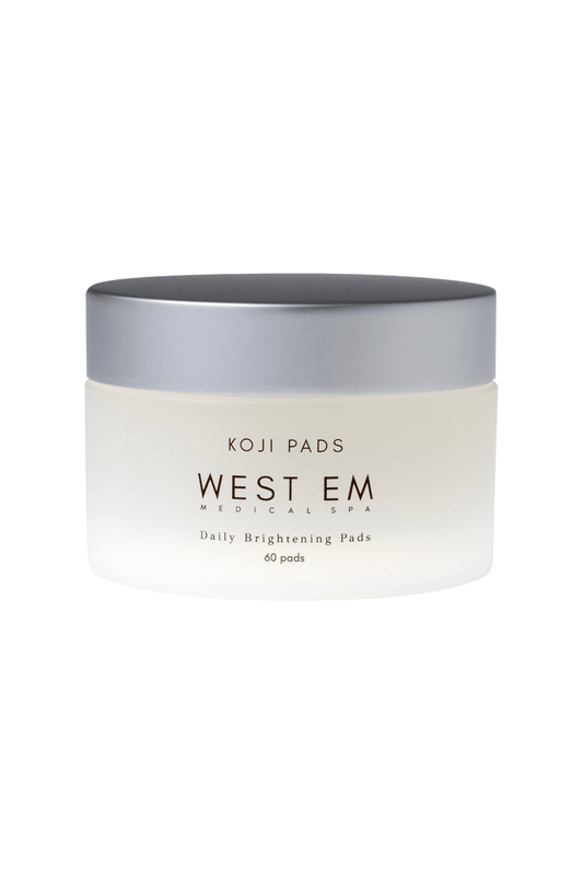 West Em Koji Pads – 60 pads with kojic acid to brighten uneven skin tone, reduce dark spots, and support radiant skin at West Em Medical Spa