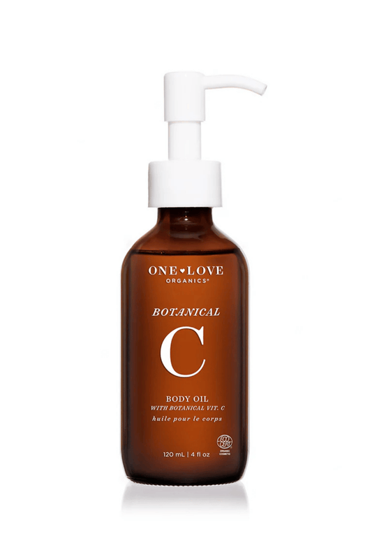 One Love Botanical C Body Oil 4 oz – hydrating body oil enriched with vitamin C for radiant, nourished skin at West Em Medical Spa
