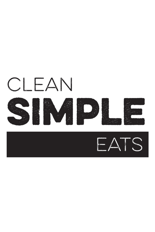 Clean Simple Eats logo graphic shown as a branded emblem at West Em Medical Spa for customers to call or purchase in person