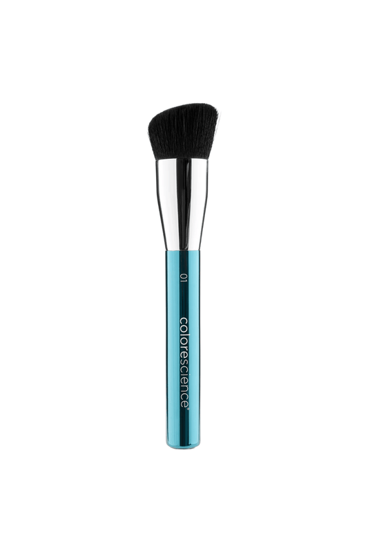 Colorescience Angled Brush – professional multi-tasking makeup brush with soft vegan synthetic fibers for flawless application at West Em Medical Spa