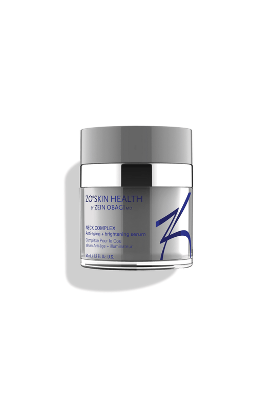 ZO Skin Health Neck Complex Anti-Aging and Brightening Serum 1.7 oz formulated to firm, smooth, and brighten the neck and décolleté area at West Em Medical Spa